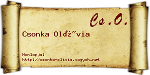 Csonka Olívia névjegykártya
